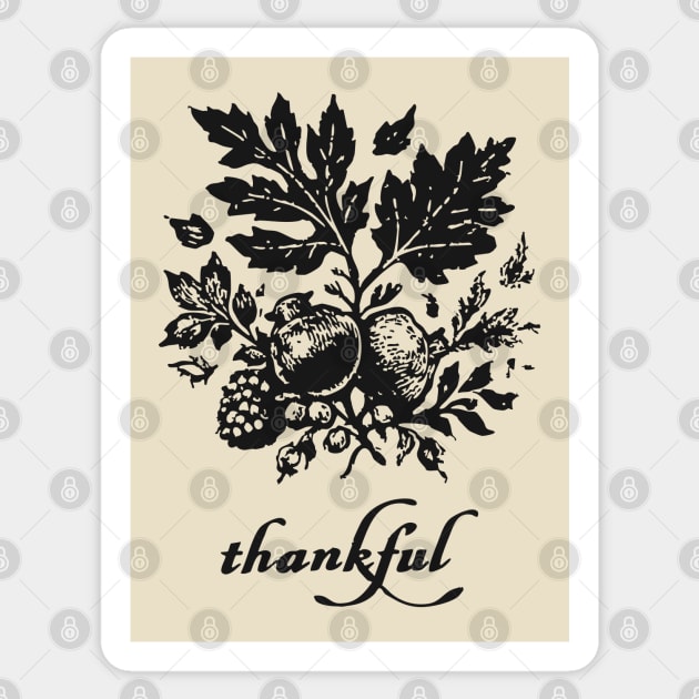 Thankful Harvest Leaves Sticker by TuncGK